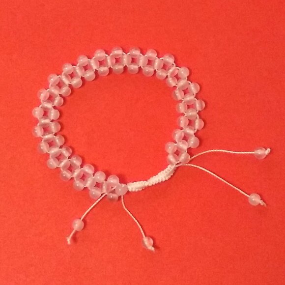 New Natural White Agate Mini Beads Size 4mm Handmade Bracelet - Picture 5 of 8